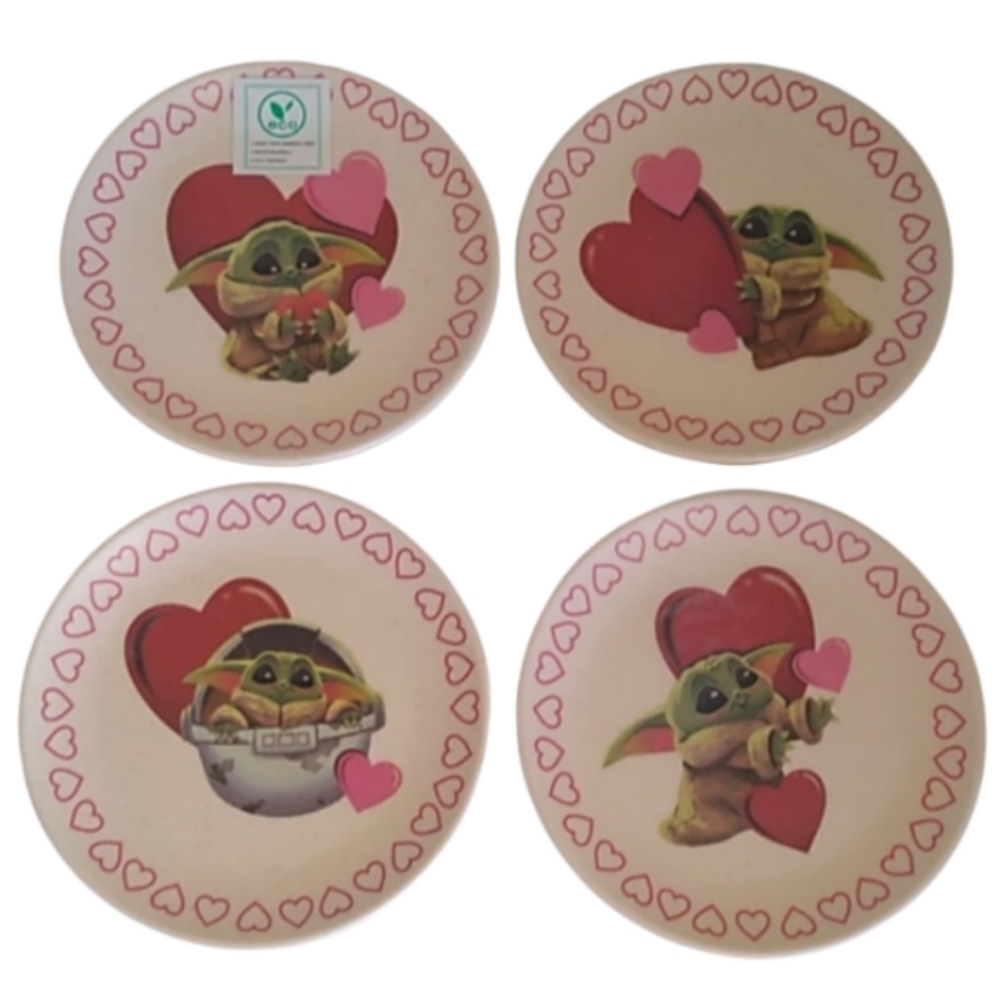 Star Wars Grogu Baby Yoda The Child Valentine's Appetizer Snacks Tea Pla…